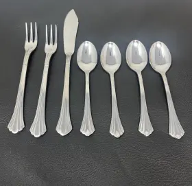 Exf5 Excel 7 Vintage Stainless Korea Desert Spoon Butter Knife Cocktail Fork Lot