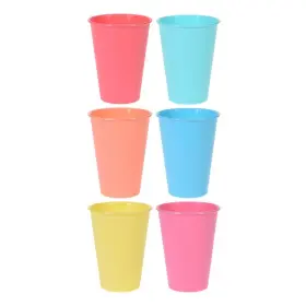 Excellent Housewares 35399 Set Of 6 400ml Reusable Plastic Drinking Tumbler