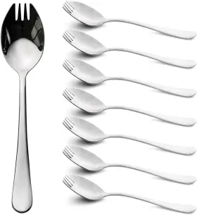 Ezone 744759178039 Alata Sporks 8-pack Food-grade Stainless Steel 7.4 Inches Long Handle S