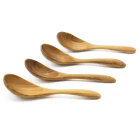 Faay 857124837140 Teak Soup Spoons Chinese Style Handcraft From High Moist-resistance Teakw