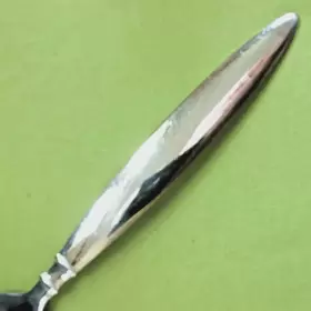 289951 Farberware Stainless 2 Dinner Forks Diner Pattern Glossy Pointed Tip Lined Heel #2