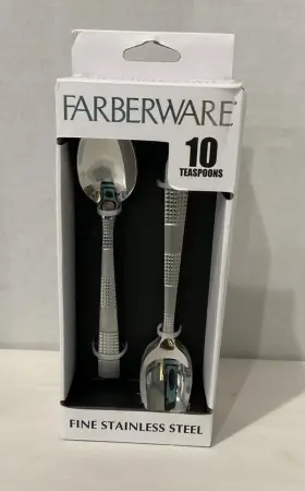 Ff81480 Farberware Marisol Fine Stainless Steel Set Of 10 Teaspoons - New