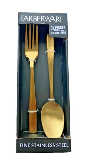 Ff85501 Farberware - 12pc 6 Tablespoon And Dinner Forks Fine Stainless Steel