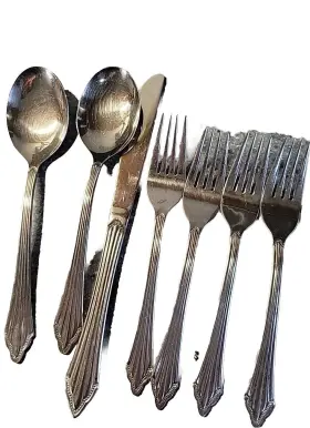 Frw2 Farberware 6pc Stainless Steel 3 Forks 1 Knife 2 Soup Spoons Replacement Pieces