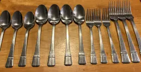 Frw65 Farberware 13 X Faberware Stainless Steel Dinner Salad Forks Teaspoons Tablespoon Lot #2