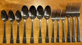 Frw65 Farberware 13 X Faberware Stainless Steel Dinner Salad Forks Teaspoons Tablespoon Lot