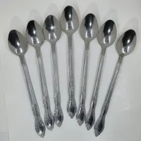 Frw79 Farberware Stainless Flatware 7 Iced Tea Spoons Cocktail 6.75 Inch