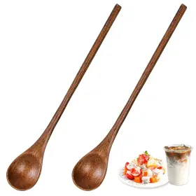 689537 Fdczeyxior Wooden Honey Spoon Set - 7.8 Inch Long Teaspoons For Coffee Mixing Stirring