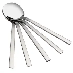 Fiazony 754909753337 Round Soup Spoon 12 Pieces Stainless Steel Bouillon Spoons