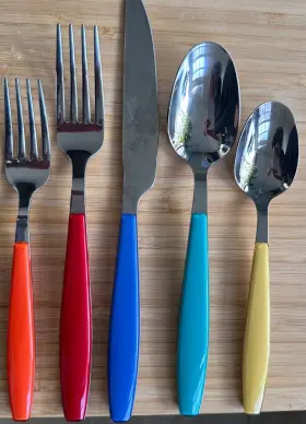 653020fsta12r Fiesta 5 Jamboree Multicolor Flatware Set Fork Knife Spoon