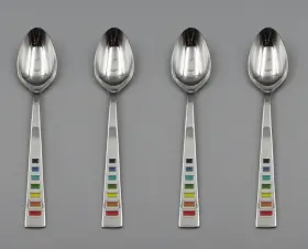 Fiesta Cbsfiecel/plsx4 Stainless Celebration Large Soup / Dinner Spoons - Set Of Four