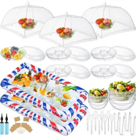 Wen-filltouch-2423 Filltouch 128 Pcs 4th Of July Inflatable Cooler For Party 2 Patriotic Star S