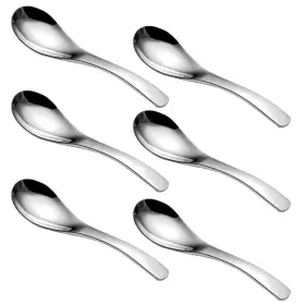 Findtop 931234198048 6pcs Heavy-duty Stainless Steel Soup Spoons Table 5.8 Inch Solid Build