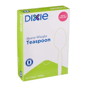 Dxeth207 Food Service Th207 Plastic Cutlery Heavyweight Teaspoons White Pack Of 100 #2