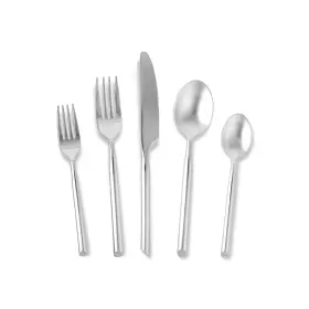 5pps-164-20pc Fortessa Capri 18/10 Stainless Steel 20 Piece Flatware Set Service For 4 Silver