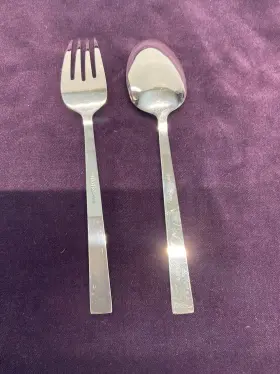 Ft63 Fortessa Ciro Stainless 18/10 Serving Set Fork And Spoon Replacement Retired Htf #3