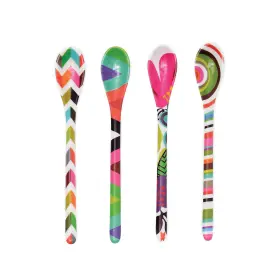 French Bull 818727014237 Melamine Assorted Tablespoon Spoon Set Of 4 For Coffee Milk P