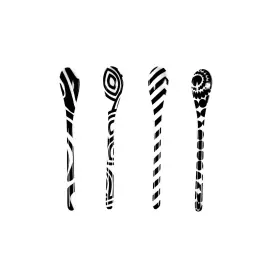 French Bull 818727016378 Melamine Assorted Tablespoon Spoon Set Of 4 For Coffee Milk Spices I