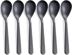 Fullyware 705353739934 Matte Black Demitasse Espresso Spoons Stainless Steel Satin Finish Coffee Spoon