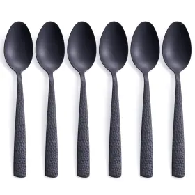 Tzh92ms-02 Fullyware Matte Black Dinner Spoon Set Of 6 8.0 Inches Stainless Steel