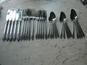 Gly1 Gallery Stainless Flatware Set Service For 5 Japan Pattern Extra Tspns #3