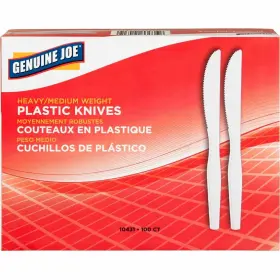 Gjo10431 Genuine Joe Polystyrene Knife Heavyweight 100/bx White 10431