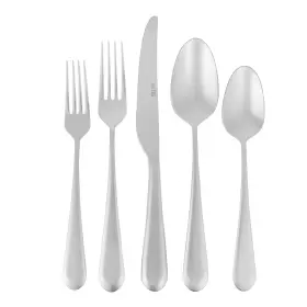 Gibson Elite 085081656438 20 Piece Flatware Mirror Polish Silverware Set - Stainless Steel Utensils F