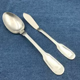 Gia19 Gibson Serving Spoon And Master Butter Knife Stainless Steel Flatware #3
