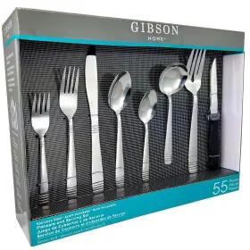 Gibson Home 085081146403 Palmore Plus 55 Piece Flatware Set