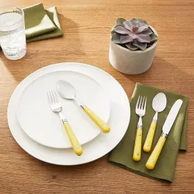 Ginkgo 079914213042 International Le Prix Stainless Steel Cocktail Forks Mimosa Yellow S #3