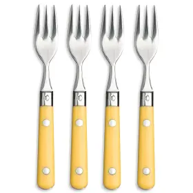 Ginkgo 079914213042 International Le Prix Stainless Steel Cocktail Forks Mimosa Yellow S