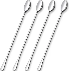 Glamfields 313034914909 12-inch Long Handle Mixing Spoons Iced Teaspoons Ice Cream Spoon