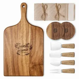 Gfus-sb004 Gleenflux Charcuterie Board Gift Set 9-piece Acacia Wood Cheese With Knife