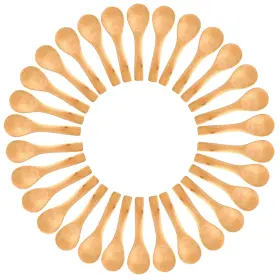 21502 Gleihow Small Wooden Spoons 50 Pcs Mini For Body Scrubs/sugar Scrubs/sp