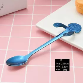 Glumes 711181172430 Cute Dog Spoon Long Handle Spoons Flatware Coffee Drinking Tools Kitchen Gadget #2