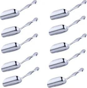 Goeielewe 313023459459 10 Pcs Mini Candy Scoops Stainless Steel Tea Coffee Ice Shovel Teaspoon Small Sh