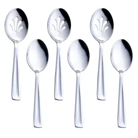 Gogeili 783347998024 Stainless Steel Serving Spoon Set Include 3 Large And Slotte