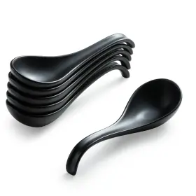 My405-b Gomakren Asian Soup Spoons 6.5 Inch Ceramic Chinese For Cereal Ramen Ph