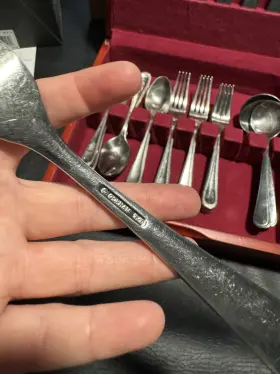 Gorham 070357526836 Melon 18/10 Stainless Steel Flatware Set With Box #2