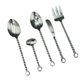 Gourmet Settings 34-036 Silver Braid 18/10 Stainless Steel 5pc. Hostess Set