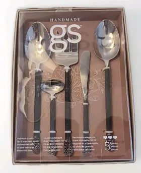 35-354 Gourmet Settings Avalon 18/10 Stainless Steel 5pc. Hostess Set - New In Box