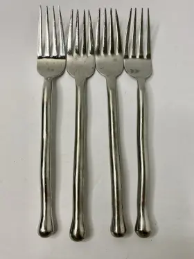 35-689 Gourmet Settings Exotique Platinum 18/10 Stainless Dinner Fork Set Of 4