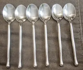 35-694 Gourmet Settings 6 Exotique Platinum 18/10 Stainless Teaspoons Set Of Six
