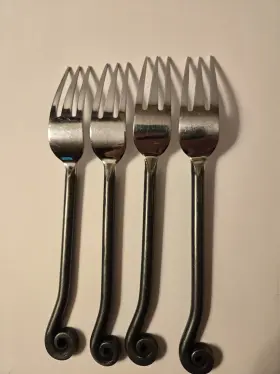Gourmet Settings 624636343678 Set Of 4 Treble Clef 18/10 Stainless Steel 8-1/4 Inch Dinner Forks #2