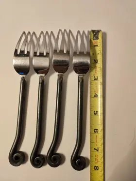 Gourmet Settings 624636343678 Set Of 4 Treble Clef 18/10 Stainless Steel 8-1/4 Inch Dinner Forks #3
