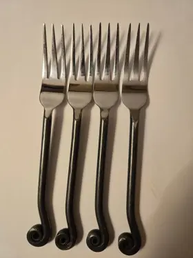Gourmet Settings 624636343678 Set Of 4 Treble Clef 18/10 Stainless Steel 8-1/4 Inch Dinner Forks