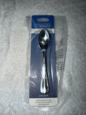 Gourmet Settings 624636360583 Basics Demitasse Spoons By Mikasa Set Of 4 Stainless Steel Legacy New