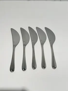 Gourmet Settings 624636380598 Spreader Windermere Matte Silver 7inch Set Of 5
