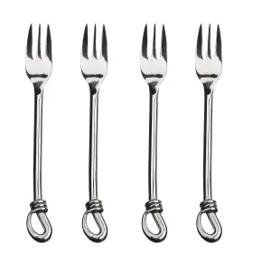 Gourmet Settings 793842136531 Twist Cocktail Forks Stainless Steel Set Of 4