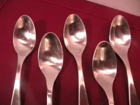 8596550 Gourmet Settings Set Of 5 Vault Matte Stainless Steel Teaspoons 6 3/4 Inch A #2
